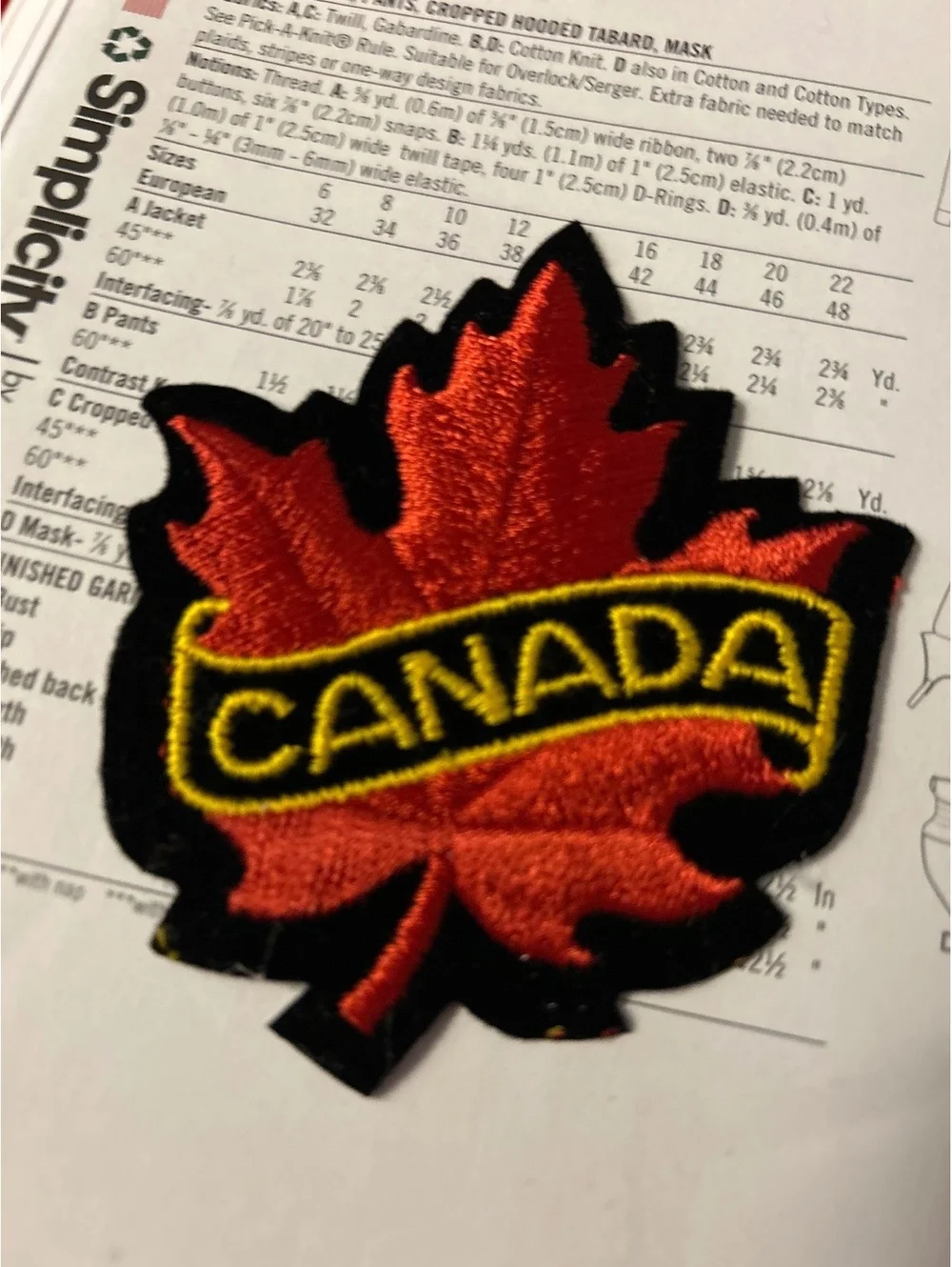 Canada Maple Leaf Embroidered Patch